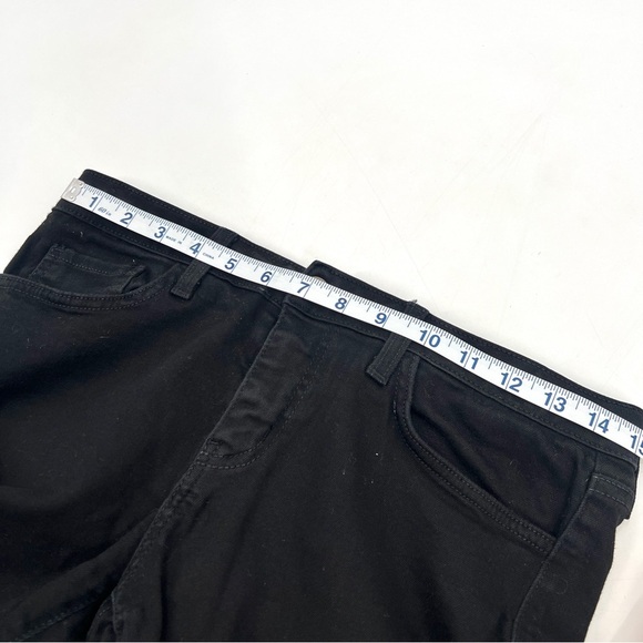 O2 DENIM Woman's Black High Rise Distressed Hem Skinny Jeans Size 28 - Picture 9 of 11